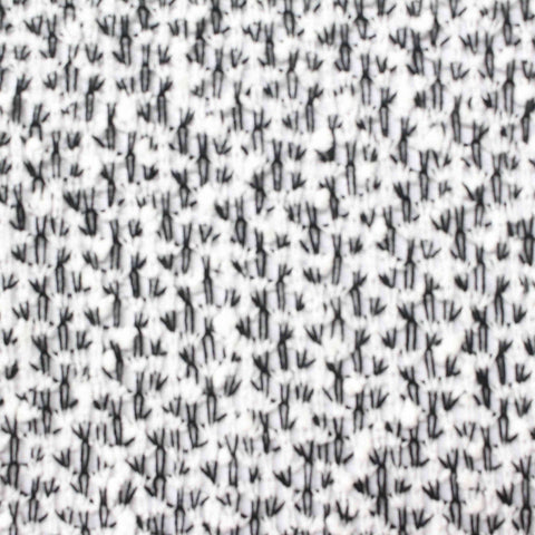 Jacquard 100% Polyester Chunky Knit Fabric, 143 gsm, 160 cm — White