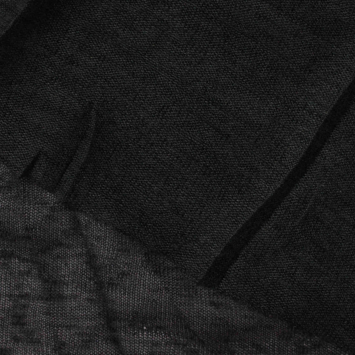 100% Polyester Chunky Knit Fabric, 95 gsm, 170 cm — Black