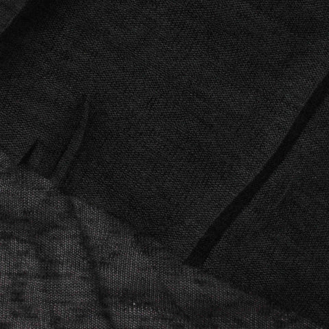 100% Polyester Chunky Knit Fabric, 95 gsm, 170 cm — Black