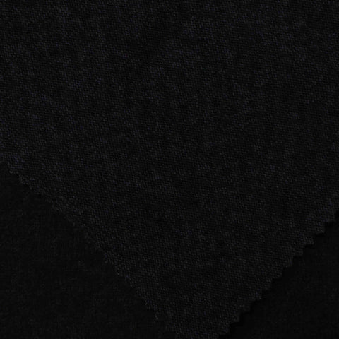 Polyester Viscose Stretch Chunky Knit Fabric, 211 gsm, 180 cm — Black