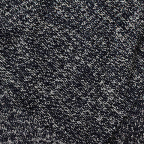 Navy Marl Chunky Knit, Polyester, 205 gsm