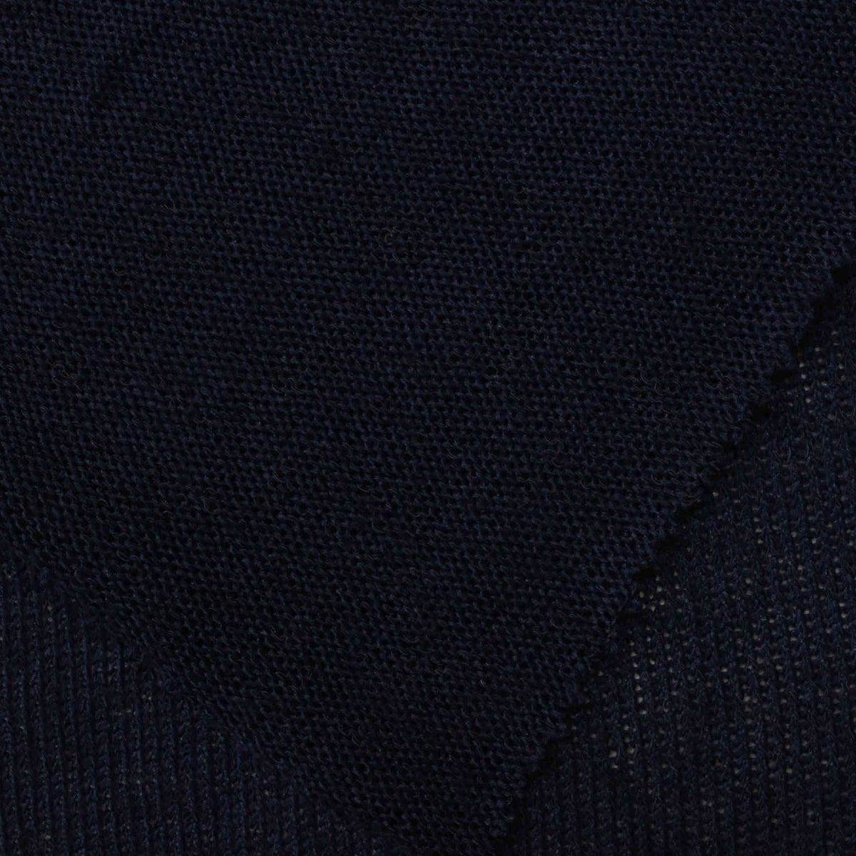 Polyester Viscose Stretch Chunky Knit Fabric, 177 gsm, 170 cm — Navy