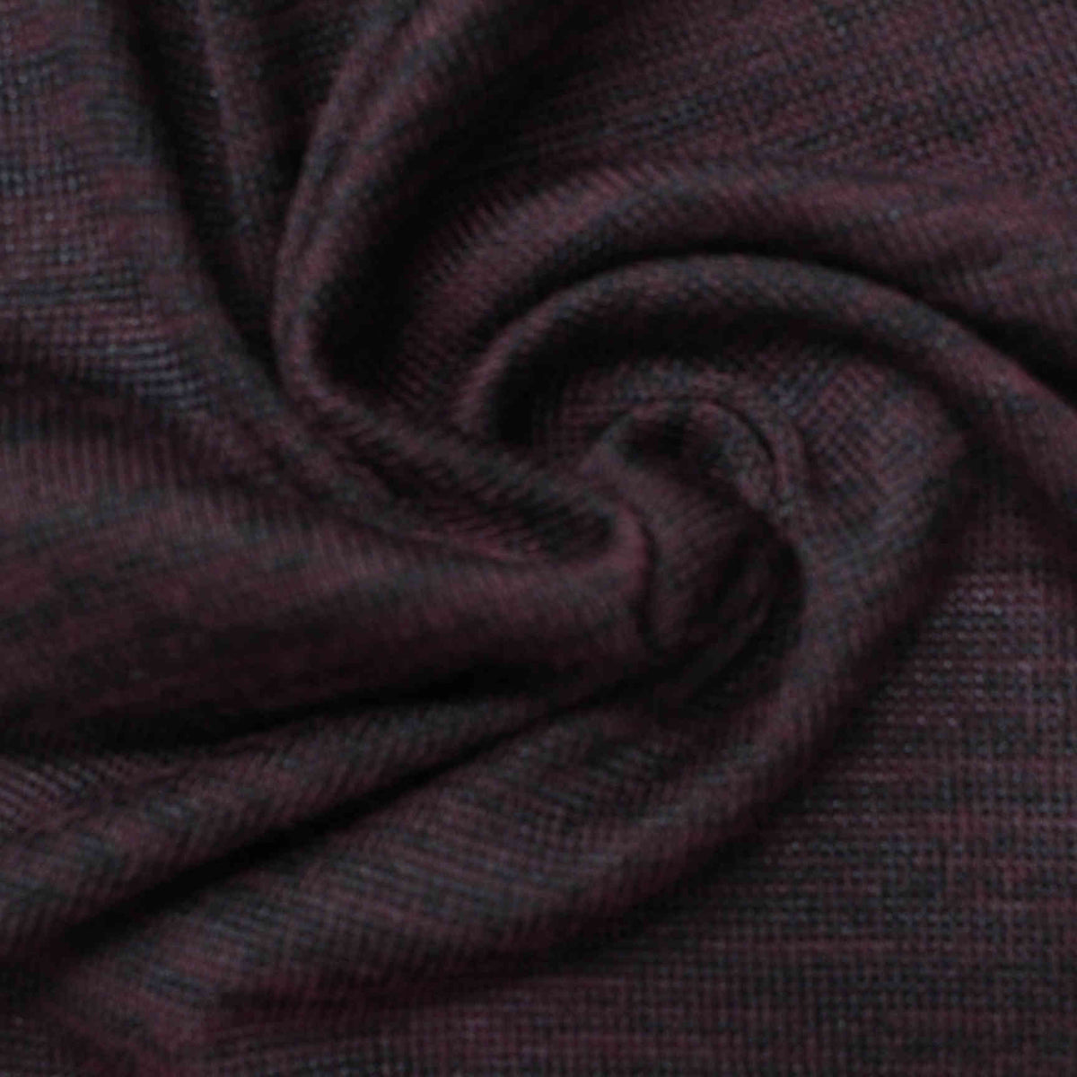 Burgundy Fine-Marl Chunky Knit