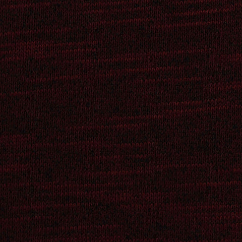 Dark Red Marl French Terry, Poly-Cotton