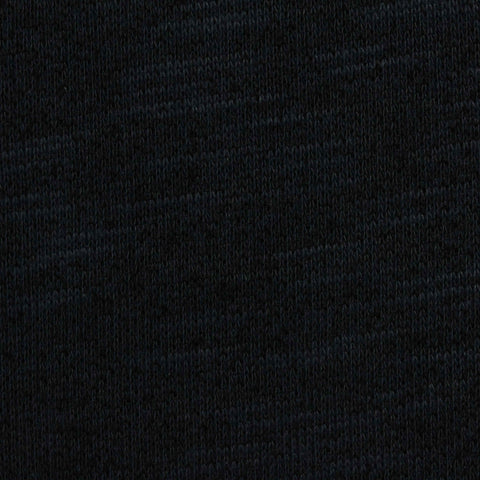 Slub Polyester Cotton French Terry Fabric, 250 gsm, 165 cm — Navy