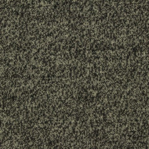 Black Marl French Terry, Cotton-Poly, 350 gsm