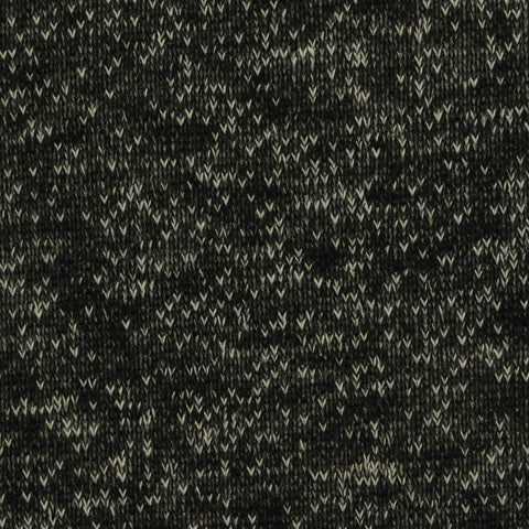 Black Marl French Terry, Poly-Cotton, 201 gsm