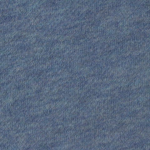 Blue Marl French Terry, Cotton-Poly, 262 gsm