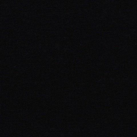 Cotton Polyester Stretch French Terry Fabric, 243 gsm, 170 cm — Black