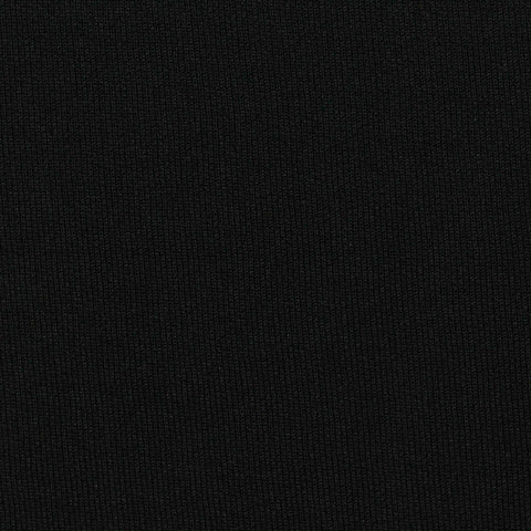 100% Polyester French Terry Fabric, 166 gsm, 165 cm — Black