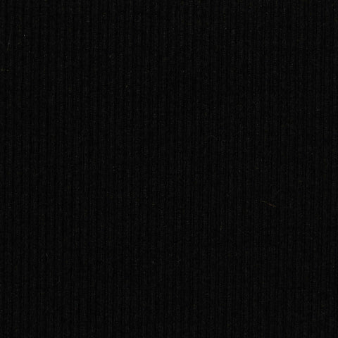 Polyester Stretch Interlock Knit Fabric, 496 gsm, 140 cm — Black
