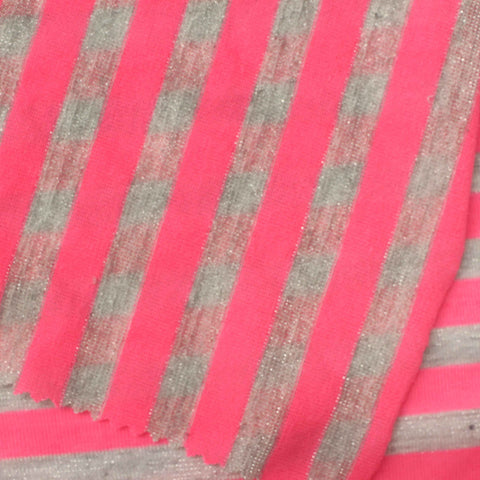 Pink Vertical-Stripe Knit, Polyester