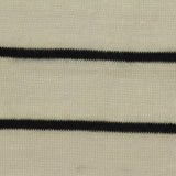 Black Horizontal-Stripe Jersey Knit, Viscose