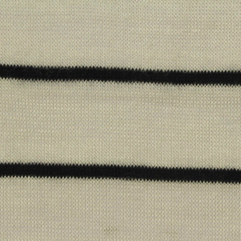Black Horizontal-Stripe Jersey Knit, Viscose, 112 gsm