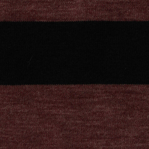 Black Horizontal-Stripe Jersey Knit, Viscose, 162 gsm