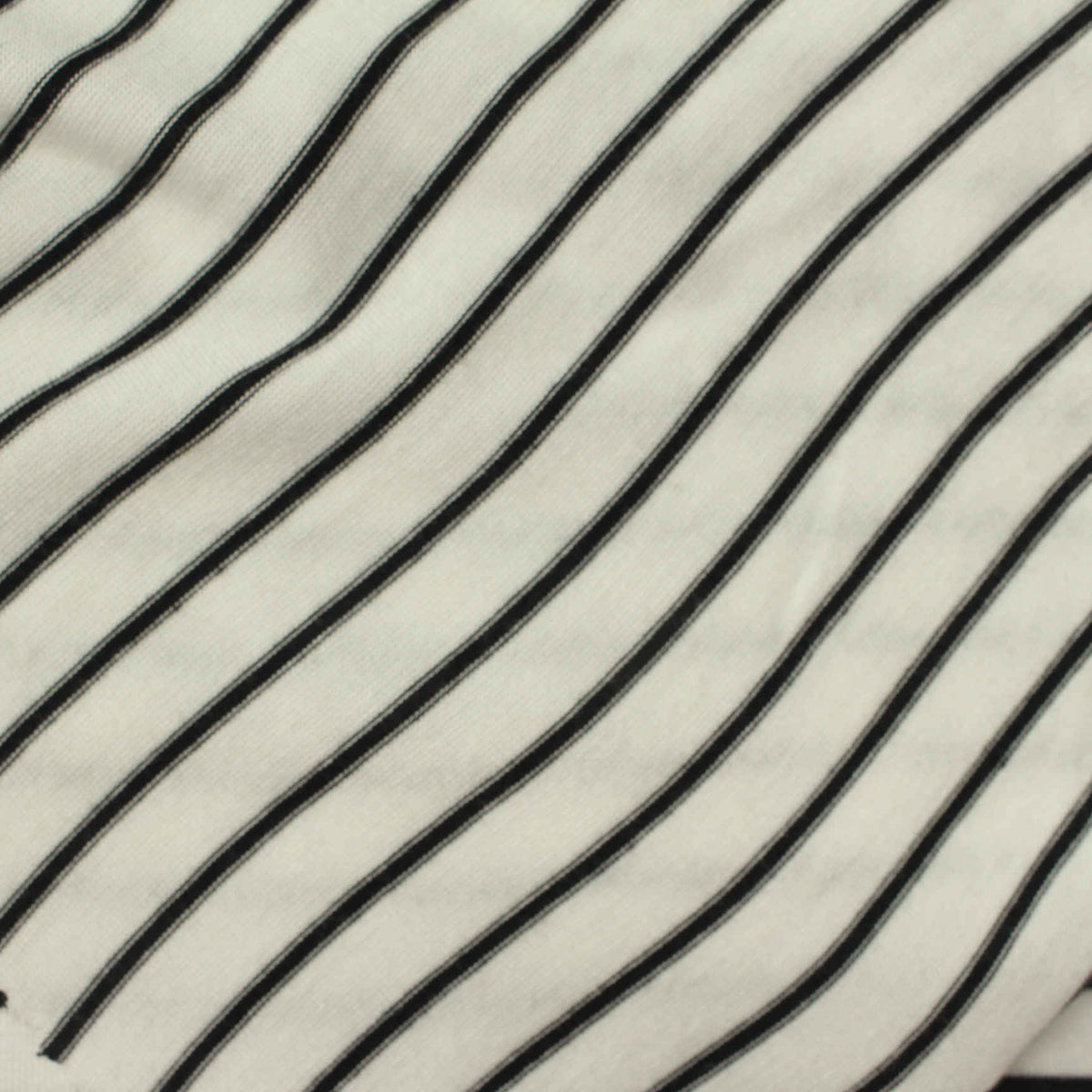 Black Diagonal-Stripe Jersey Knit, Polyester, 150 gsm