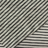 Black Stripe Jersey Knit, Poly-Viscose