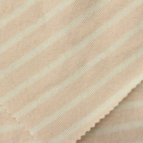 Beige Stripe Jersey Knit, Polyester