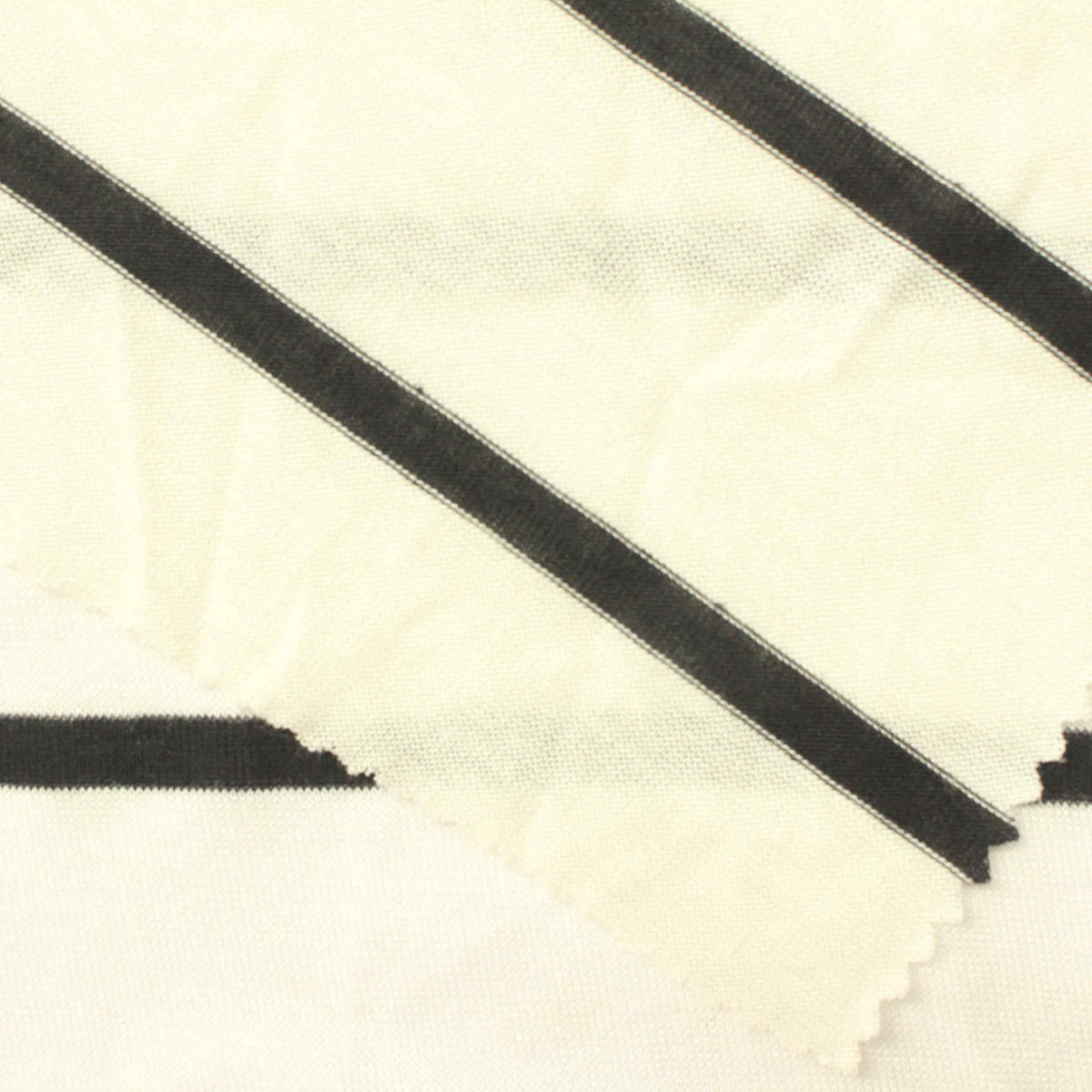 Black Diagonal-Stripe Jersey Knit, Viscose, 115 gsm