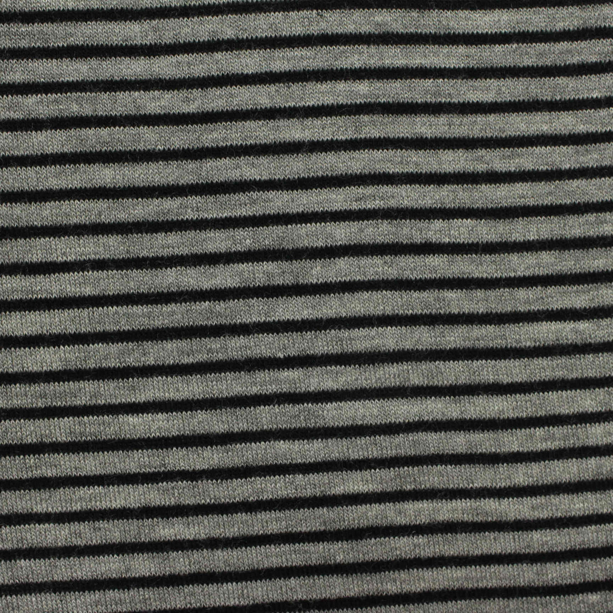 Black Horizontal-Stripe Jersey Knit, Viscose, 163 gsm