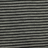 Black Horizontal-Stripe Jersey Knit, Viscose