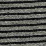 Black Horizontal-Stripe Jersey Knit, Viscose — texture