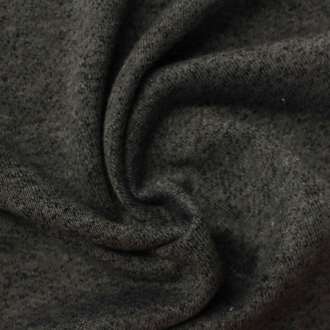 Dark Grey Marl French Terry, Poly-Cotton, 230 gsm