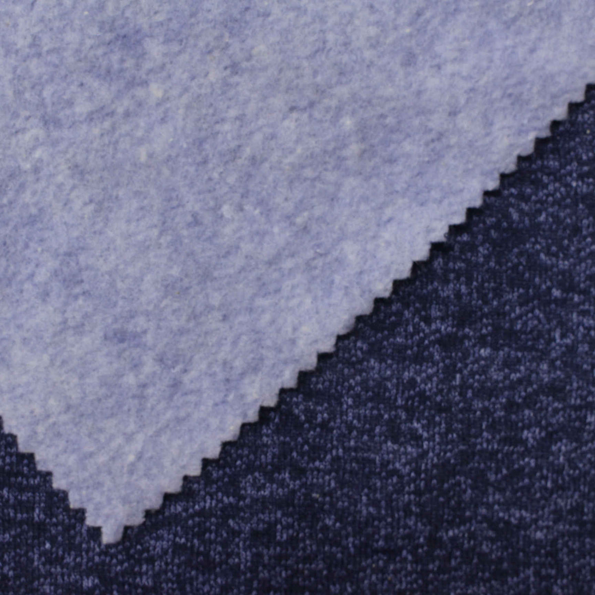 Blue Heather French Terry, Polyester