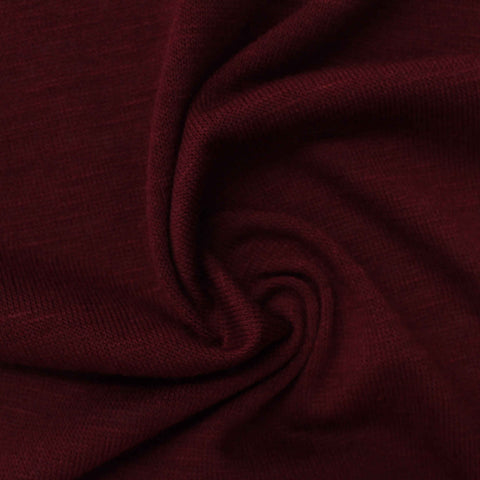 Dark Red Heathered-Marl Chunky Knit, Poly-Cotton