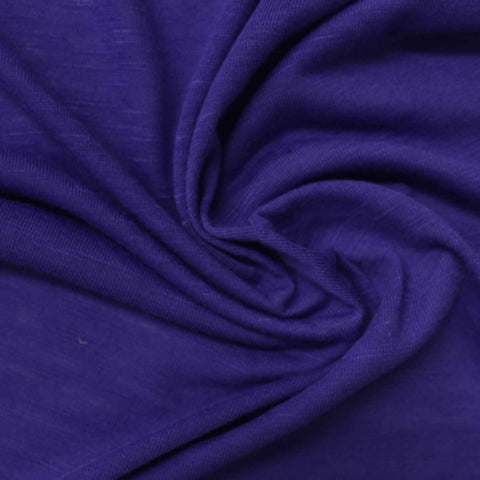 Slub Polyester Cotton Jersey Knit Fabric, 125 gsm, 180 cm — Purple