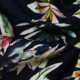 Pink Floral Jersey Knit, Cotton — texture
