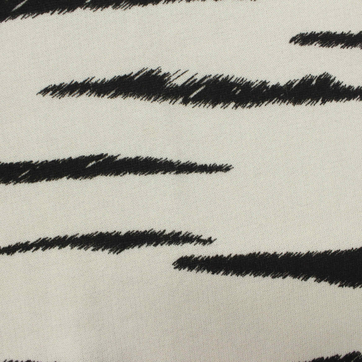 Black Zebra French Terry, Polyester