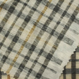 Cream Plaid Knit, Poly-Viscose