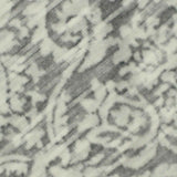 Dark Grey Floral Jacquard, Polyester — texture
