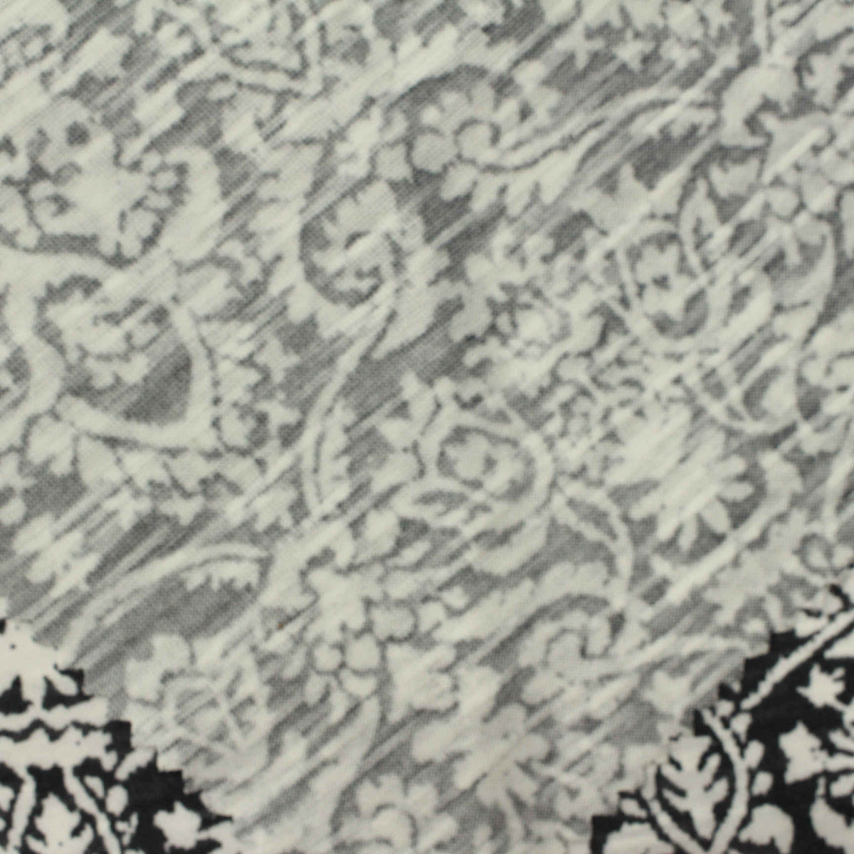 Dark Grey Floral Jacquard, Polyester, 180 gsm
