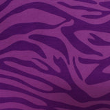 Purple Zebra French Terry, Poly-Cotton