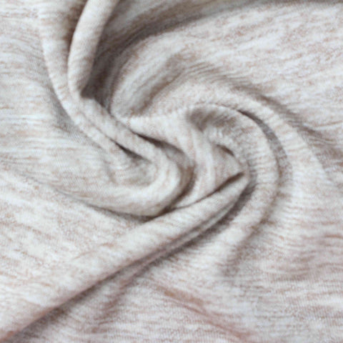Light Cream Marl Chunky Knit, 150 gsm