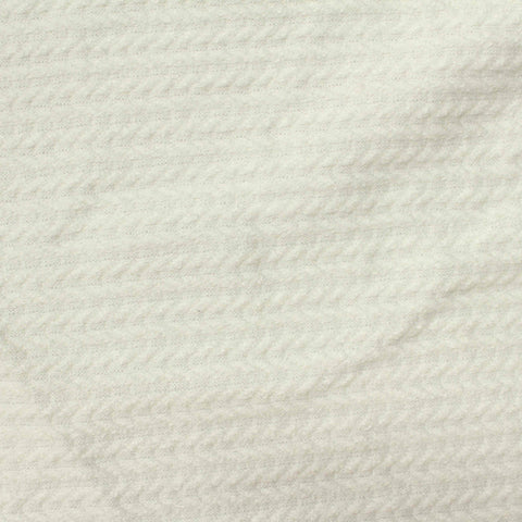 White Tone-on-Tone Chevron Jacquard, Viscose-Nylon