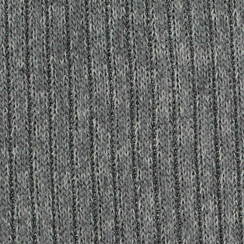 Grey Marl Rib Knit, Viscose-Poly, 220 gsm