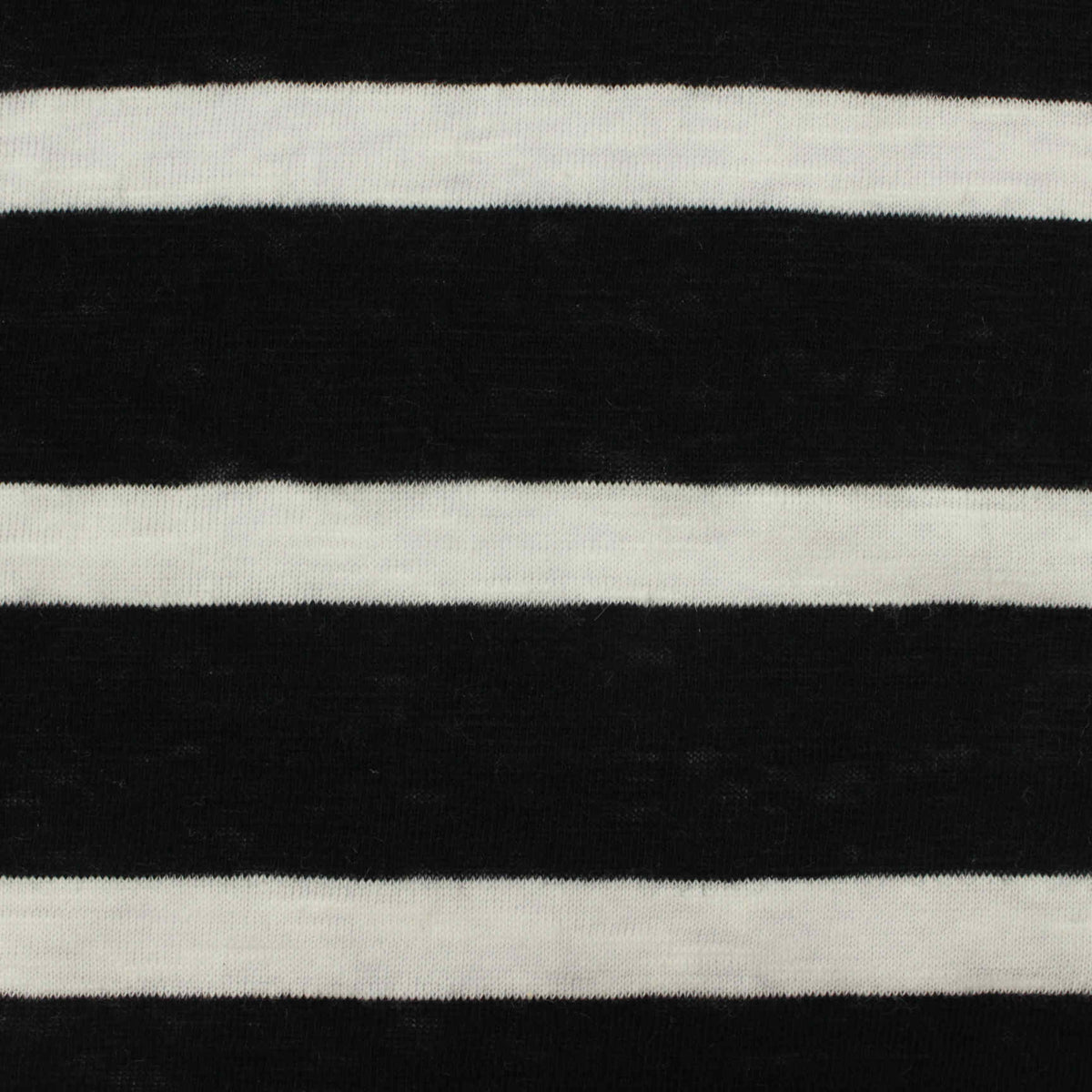Black Horizontal-Stripe Jersey Knit, Viscose, 130 gsm, 160 cm