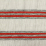 White Horizontal-Stripe Jersey Knit, Poly-Viscose