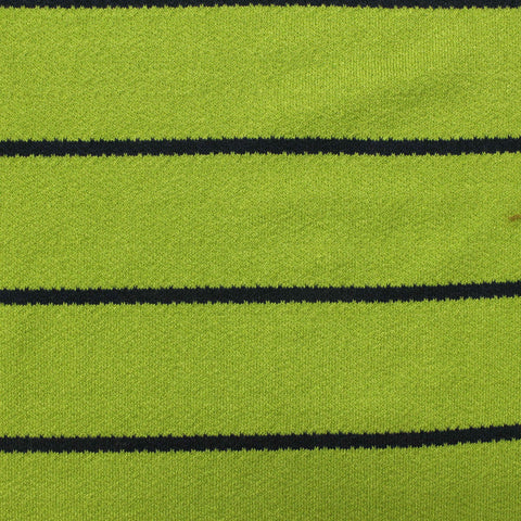 Lime Horizontal-Stripe Jersey Knit, Viscose