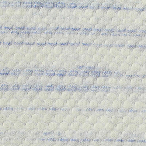 Blue Horizontal-Stripe Jersey Knit, Cotton-Poly, 203 gsm