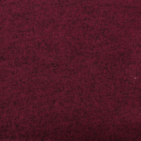 Burgundy Marl Chunky Knit, Viscose-Poly, 236 gsm