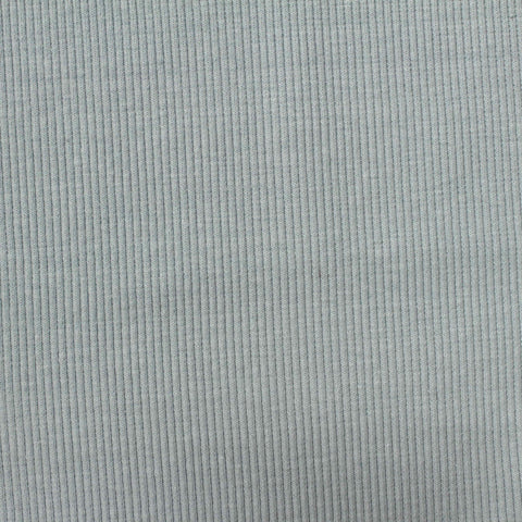 Polyester Cotton Stretch Rib Knit Fabric, 337 gsm, 115 cm — Blue