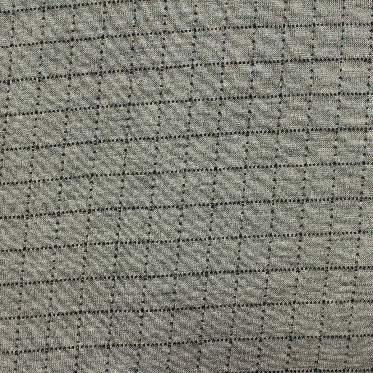 Black Check Interlock Knit