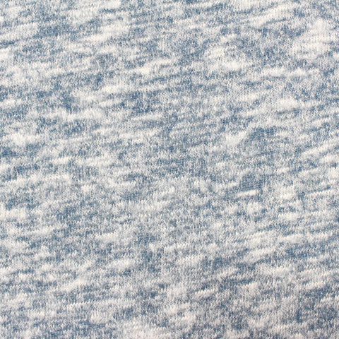 Light Blue Marl Chunky Knit, Viscose-Poly, 158 gsm