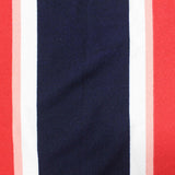 Navy Vertical-Stripe Linen-Look, Polyester