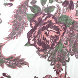 Purple Bold-Floral Faux Suede, Polyester