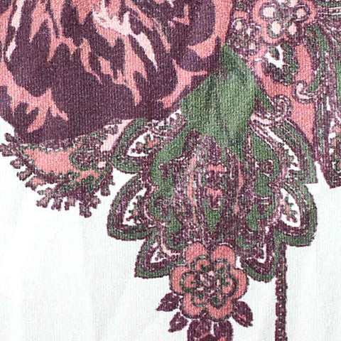 Purple Bold-Floral Faux Suede, Polyester